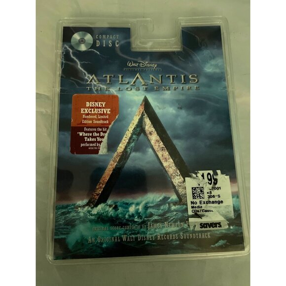 Disney Atlantis The Lost Empire Soundtrack CD Exclusive Limited Edition 2001 Wal - Picture 2 of 5